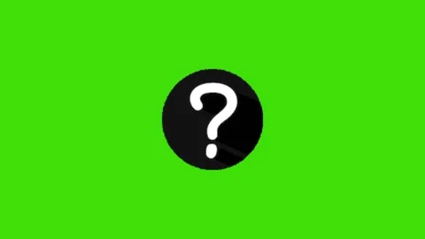 Question icon animation on green background Stock Footage 329969860