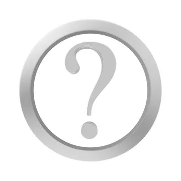 Question icon chrome Illustrazione stock