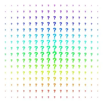 Question Icon halftone Spectral pattern Stock Illustration