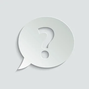 Question icon.  Help  speech bubble symbol. Chat symbol with the Question ico Stock Illustration