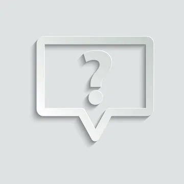Question icon.  Help  speech bubble symbol. Chat symbol with the Question ico 库存插图