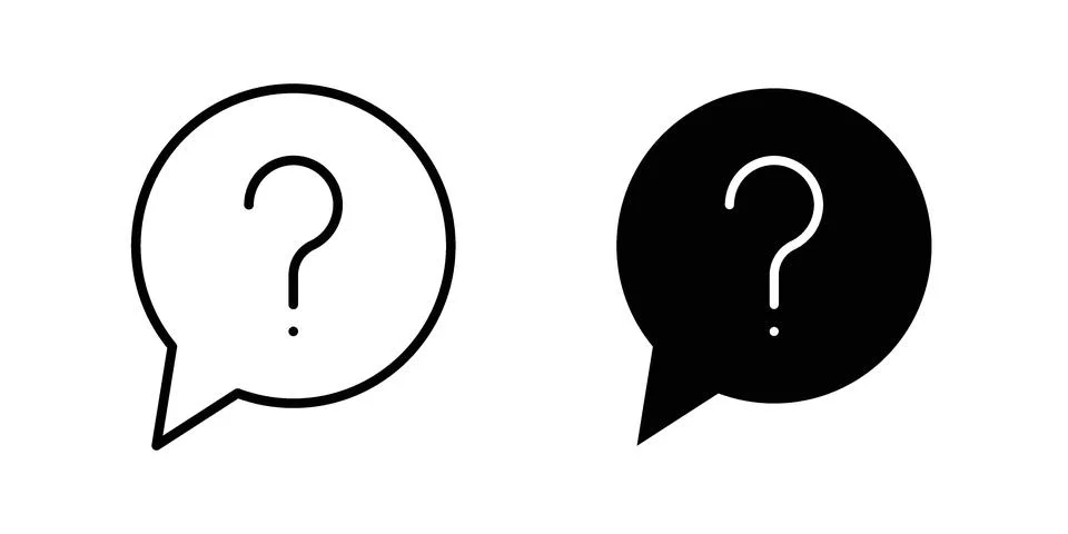 Question icon Illustration set. Vector Eps10 for apps Stock Illustration