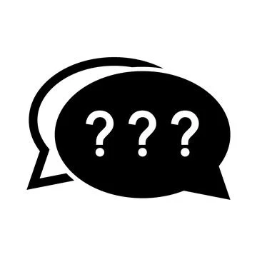 Question icon mark, help or ask bubble graphic symbol, web faq vector illustr Stock Illustration