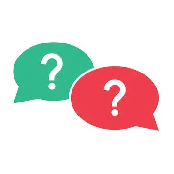 Question icon mark, help or ask bubble graphic symbol, web faq vector illustr Ilustración de archivo