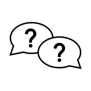 Question icon mark, help or ask bubble graphic symbol, web faq vector illustr Stock Illustration
