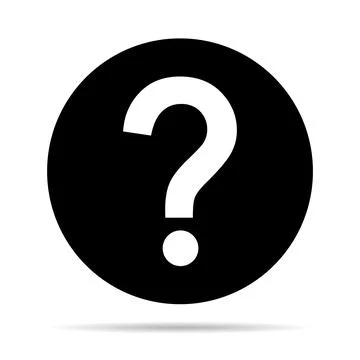 Question icon mark with shadow, help or ask bubble graphic symbol, web faq ve Stock Illustration