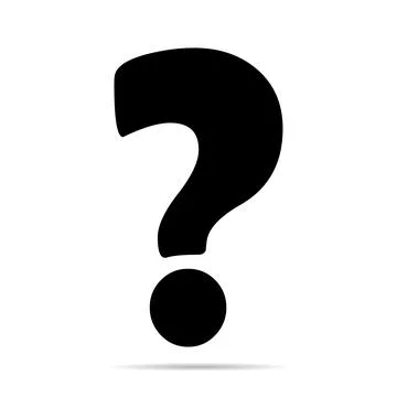 Question icon mark with shadow, help or ask bubble graphic symbol, web faq ve Ilustración de archivo