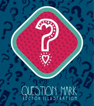 Question icon over blue background. vector illustration 스톡 일러스트