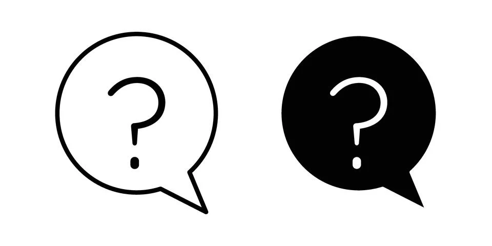 Question icon set modern line and solid style collection. Stock Illustration