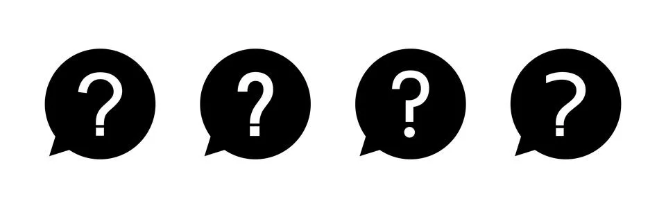 Question icon set. question mark icon vector. Stock Illustration