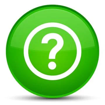 Question icon special green round button Stock Illustration