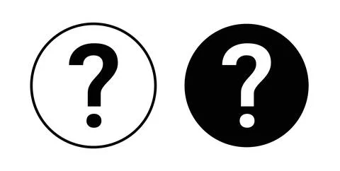 Question icon. Style is flat and line symbol Stock Illustration