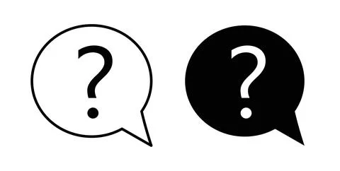 Question icon. Style is flat and line symbol Stock Illustration