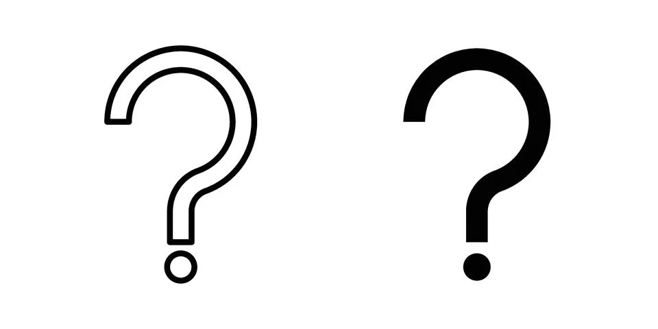 Question icon symbol  illustration bundle in black colour Stock Illustration
