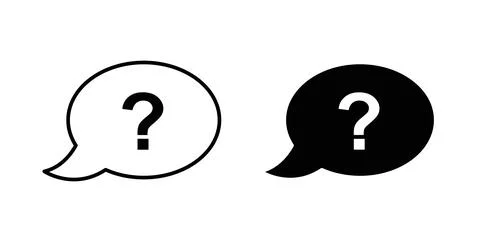 Question icon symbol. Vector illustration pack in black color. 스톡 일러스트