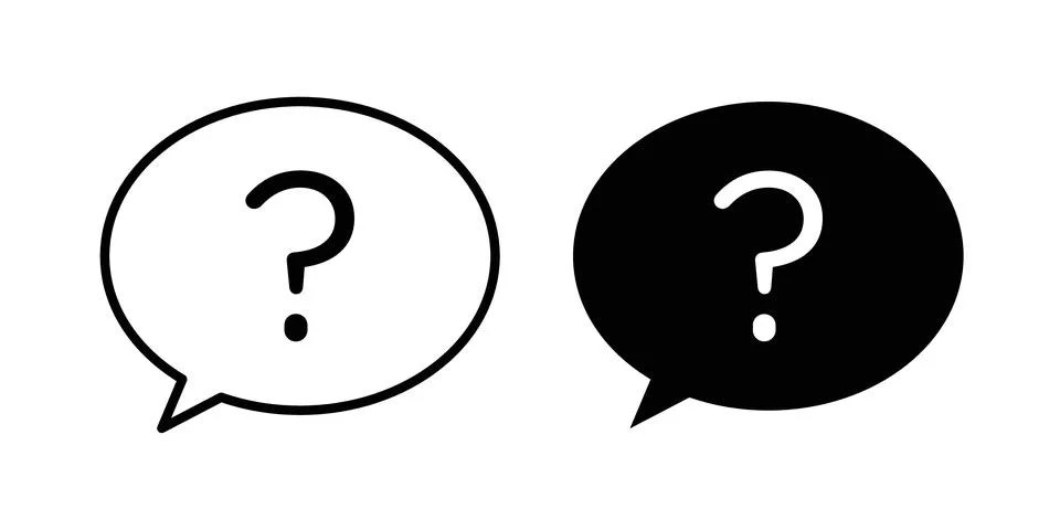 Question icon thin line and clipart style vector set 스톡 일러스트