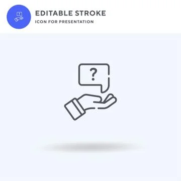 Question icon vector, filled flat sign, solid pictogram isolated on white, logo Illustrazione stock
