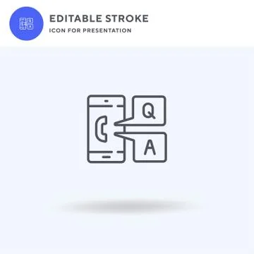 Question icon vector, filled flat sign, solid pictogram isolated on white, logo Illustrazione stock