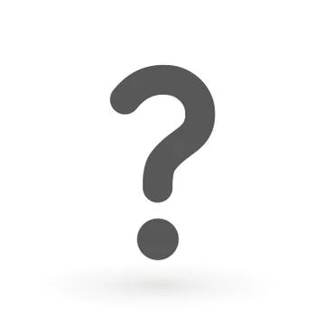 Question Icon Vector flat design style. Web icon on white background. Stock Illustration