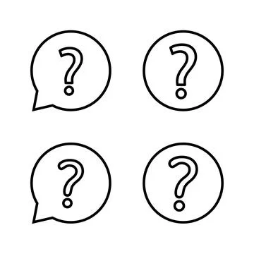 Question icon vector. question mark sign and symbol Stock Illustration