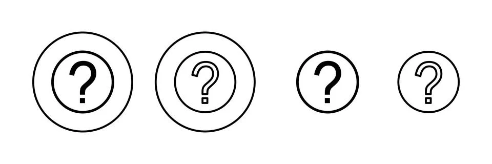 Question icon vector. question mark sign and symbol Stock Illustration
