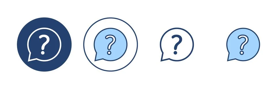 Question icon vector. question mark sign and symbol Stock Illustration
