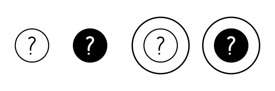 Question icon vector. question mark sign and symbol Stock Illustration