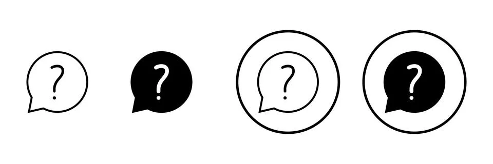 Question icon vector. question mark sign and symbol Stock Illustration