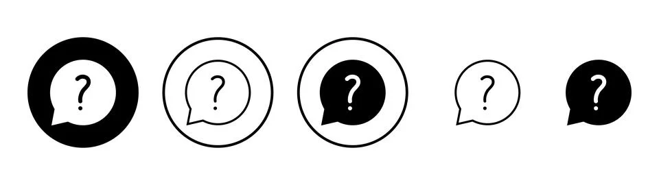 Question icon vector. question mark sign and symbol Stock Illustration