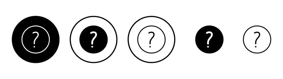 Question icon vector. question mark sign and symbol Stock Illustration