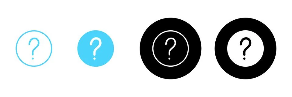 Question icon vector. question mark sign and symbol Stock Illustration