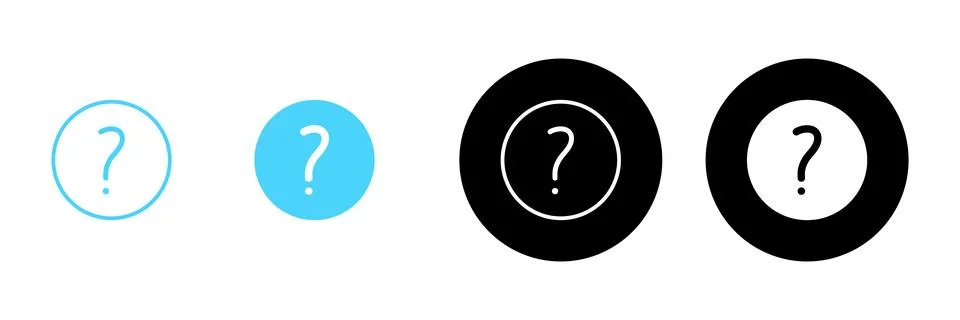 Question icon vector. question mark sign and symbol Stock Illustration