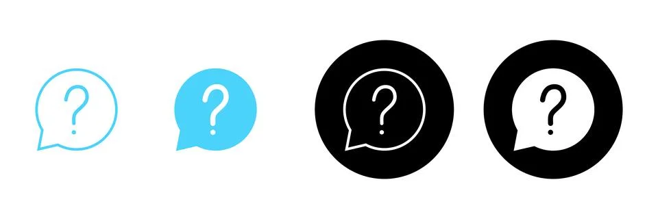 Question icon vector. question mark sign and symbol Stock Illustration