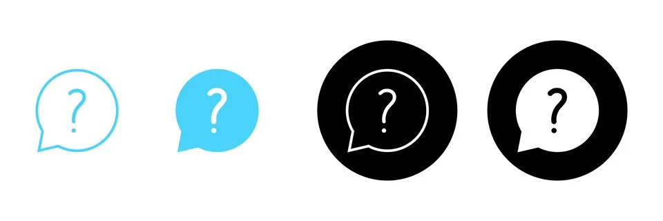 Question icon vector. question mark sign and symbol Stock Illustration