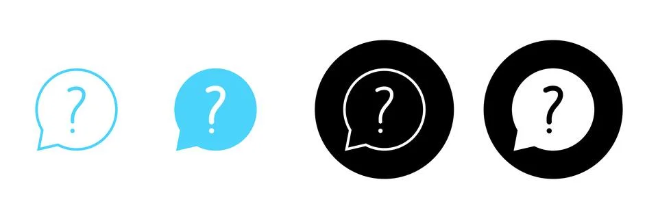 Question icon vector. question mark sign and symbol Illustrazione stock