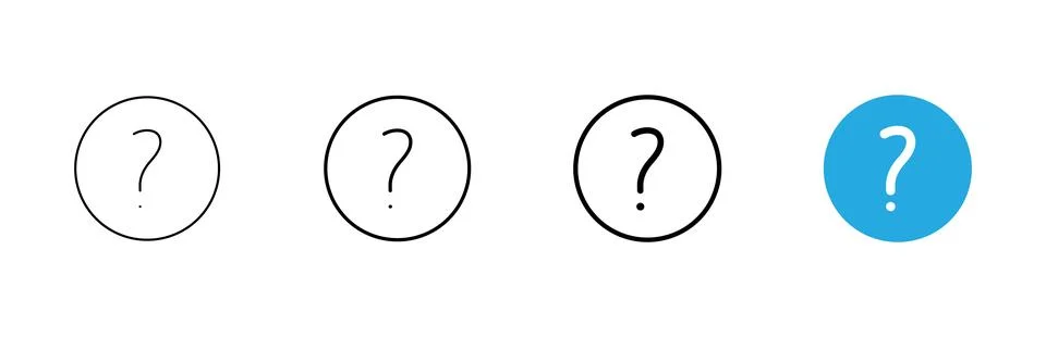 Question icon vector. question mark sign and symbol Stock Illustration
