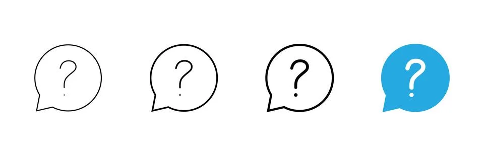 Question icon vector. question mark sign and symbol Stock Illustration