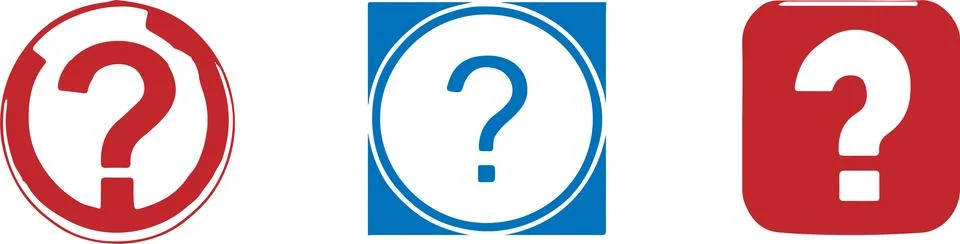 Question icon on white background Stock Illustration