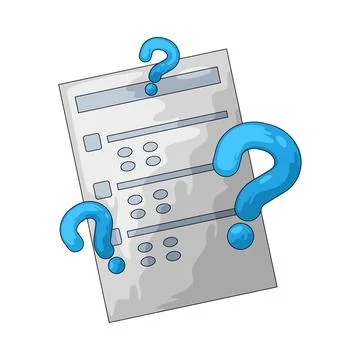 Question illustration Illustrazione stock