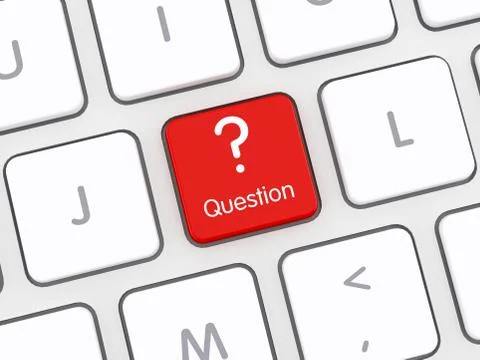 Question key on Computer Keyboard Stock Illustration
