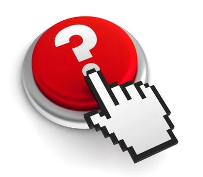 Question keyboard concept  3d illustration Illustrazione stock