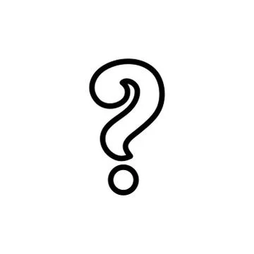 Question Line Icon In Flat Style Vector For Apps, UI, Websites. Black Icon Stock Illustration