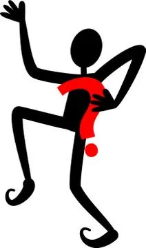 Question Man Stock-Illustration