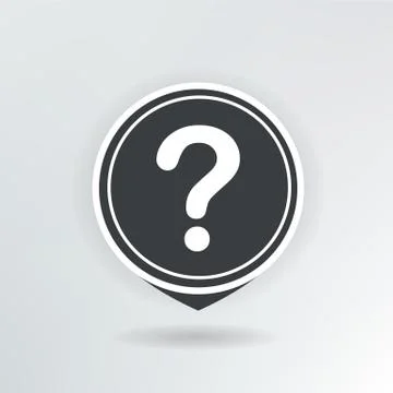 Question map pointer. Stock Illustration