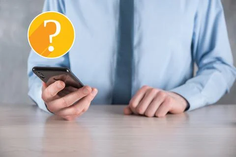 Question mark. 3d abstract on dark background flat icons with long shadows..  Stock Photos