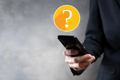 Question mark. 3d abstract on dark background flat icons with long shadows..  Stock Photos