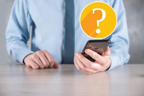 Question mark. 3d abstract on dark background flat icons with long shadows..  Stock Photos