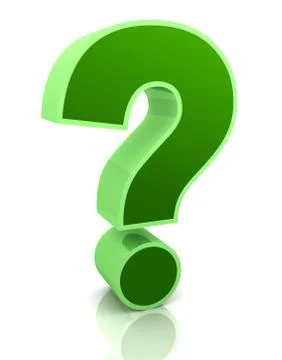 Question mark 3d concept illustration Ilustração Stock