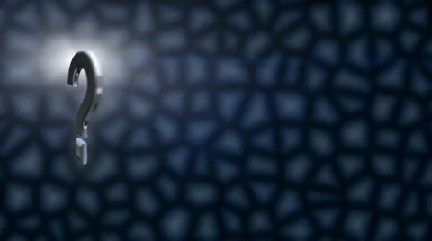 Question mark 3D dark Stock Footage 624340