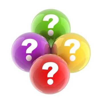 Question mark  3d illustration Ilustração Stock
